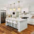 Milk Glass Globe Gold Pendant Light for Kitchen Rod-Hung